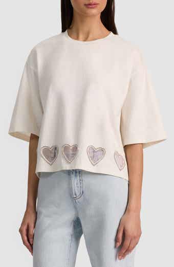 Evan Heart Cutout Oversized Crop Top