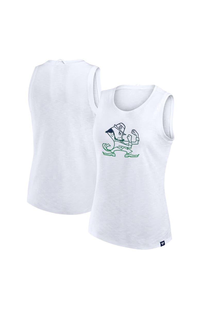 FANATICS Women's Fanatics White Notre Dame Fighting Irish Activate Slub Tank Top, Main, color, 