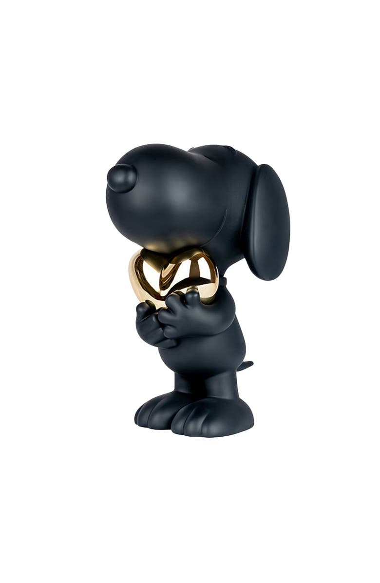 Leblon Delienne Snoopy Heart Figurine, Main, color, Black / Gold