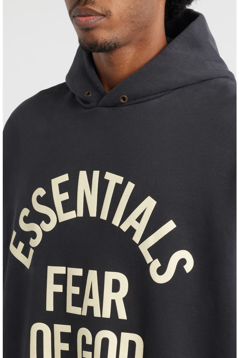 Campus '90s Fleece Logo Graphic Hoodie, Alternate, color, FADED BLACK