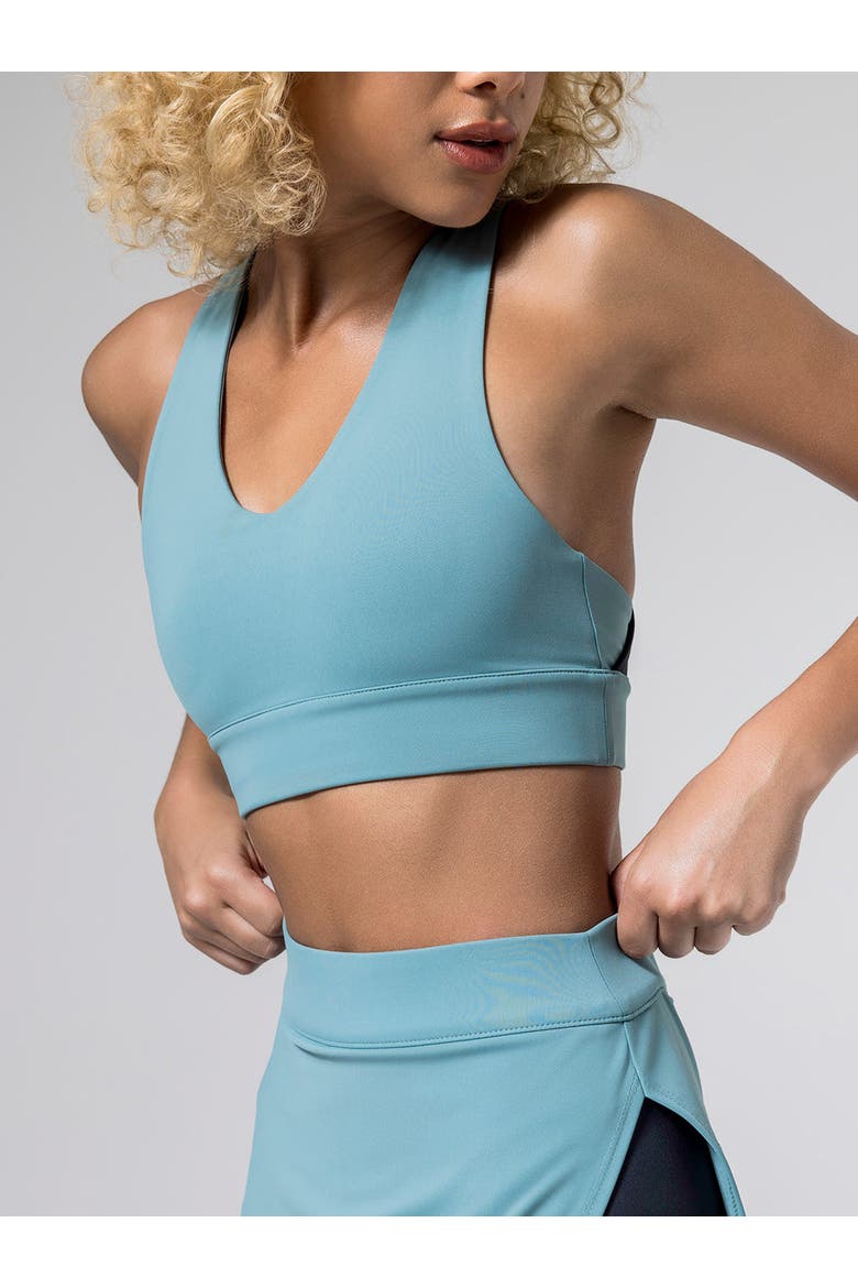 X-Over Back Sports Bra, Alternate, color, Arctic-Black