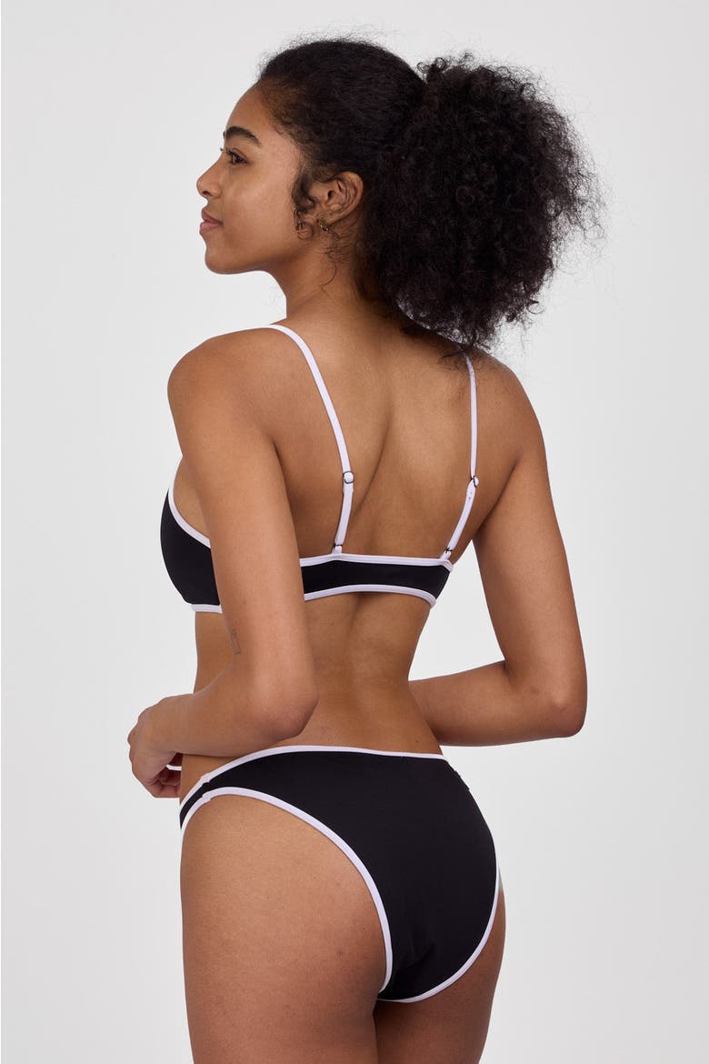 Dina Bikini Bottom, Alternate, color, Black & White