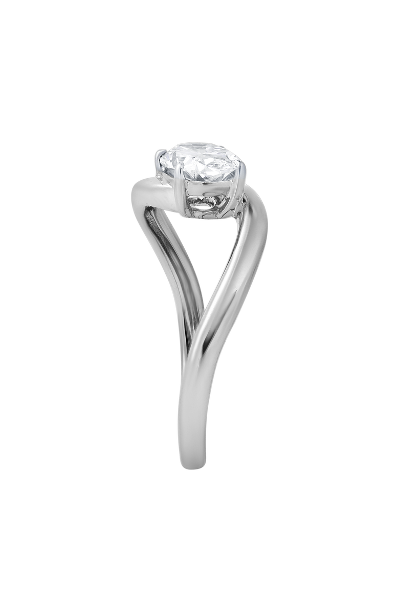 Lilian 1.5 Ct Oval Lab Grown Diamond Engagement Ring, Alternate, color, 14K White Gold