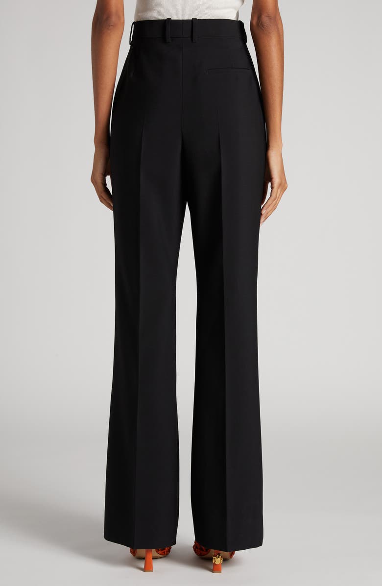 Bottega Veneta Lightweight Wool Flare Leg Pants, Alternate, color, 1000 Black