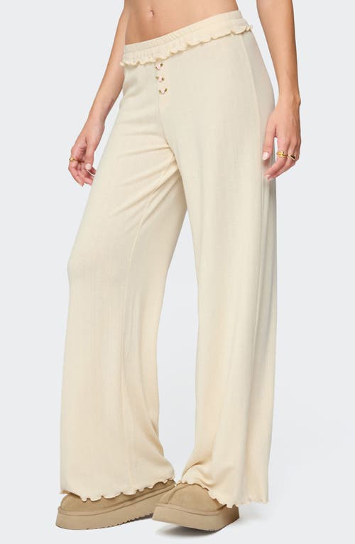 Edikted Posy Ruffle Pointelle Pants