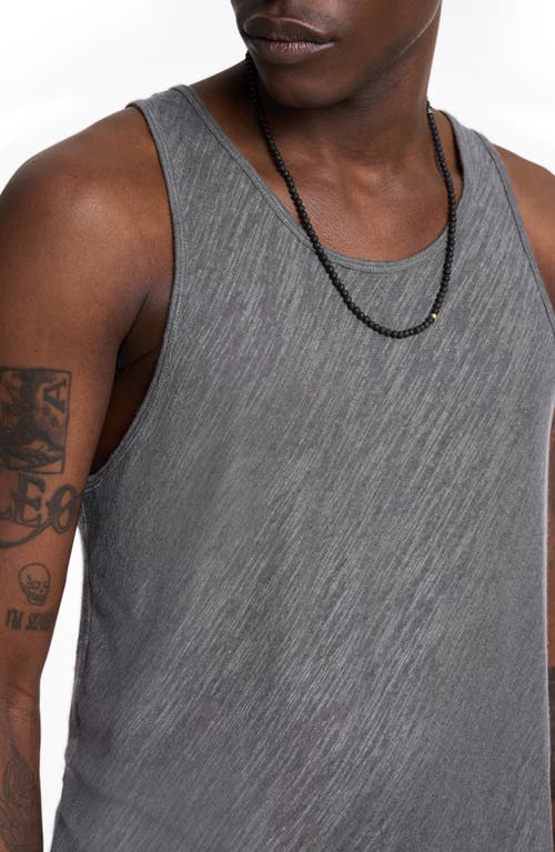 Shop John Varvatos Broome Slim Fit Linen Tank In Seal Grey