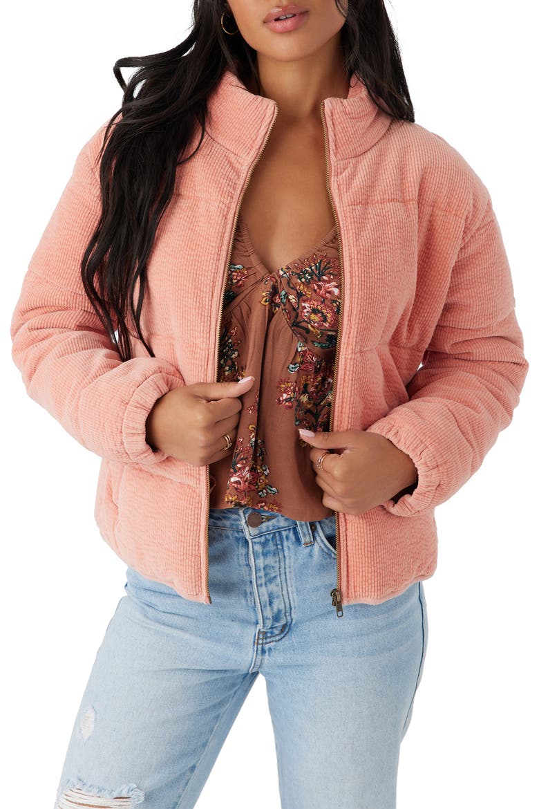 Novah Quilted Corduroy Jacket, Main, color, SUN RUST