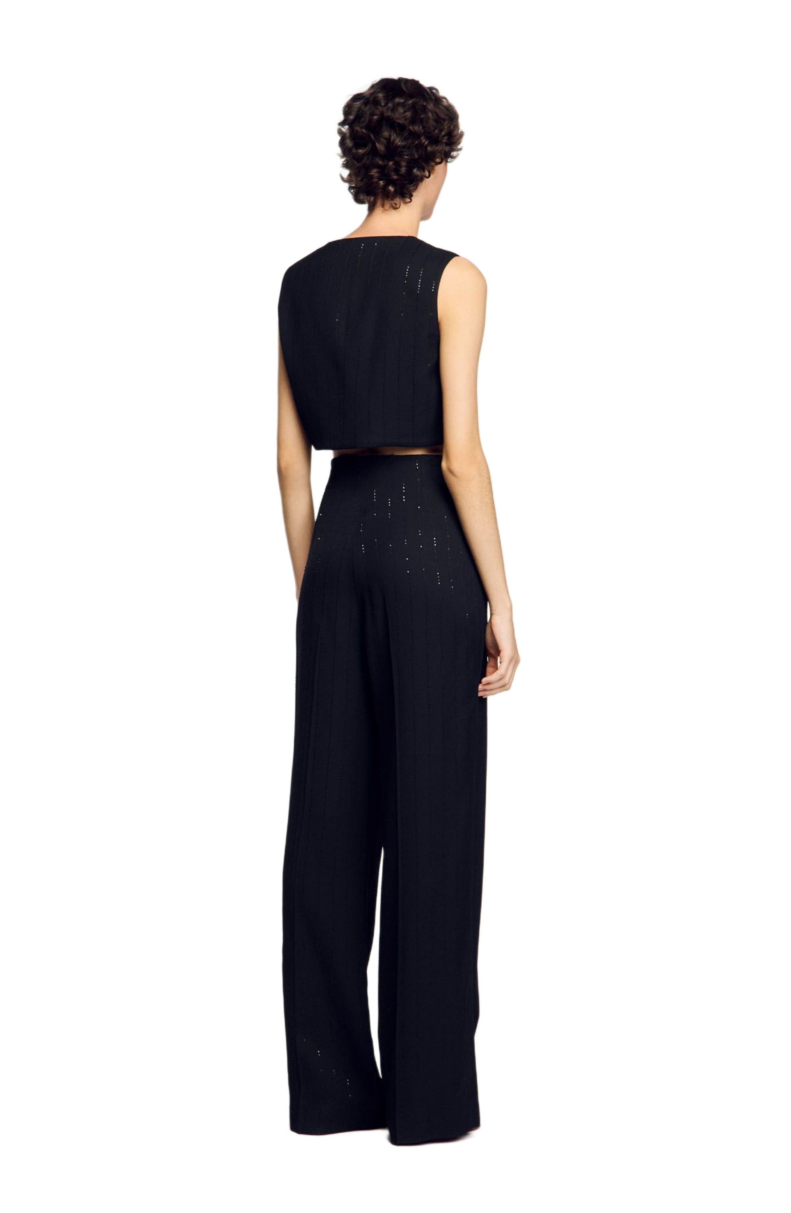 Sequinned suit trousers - image 2