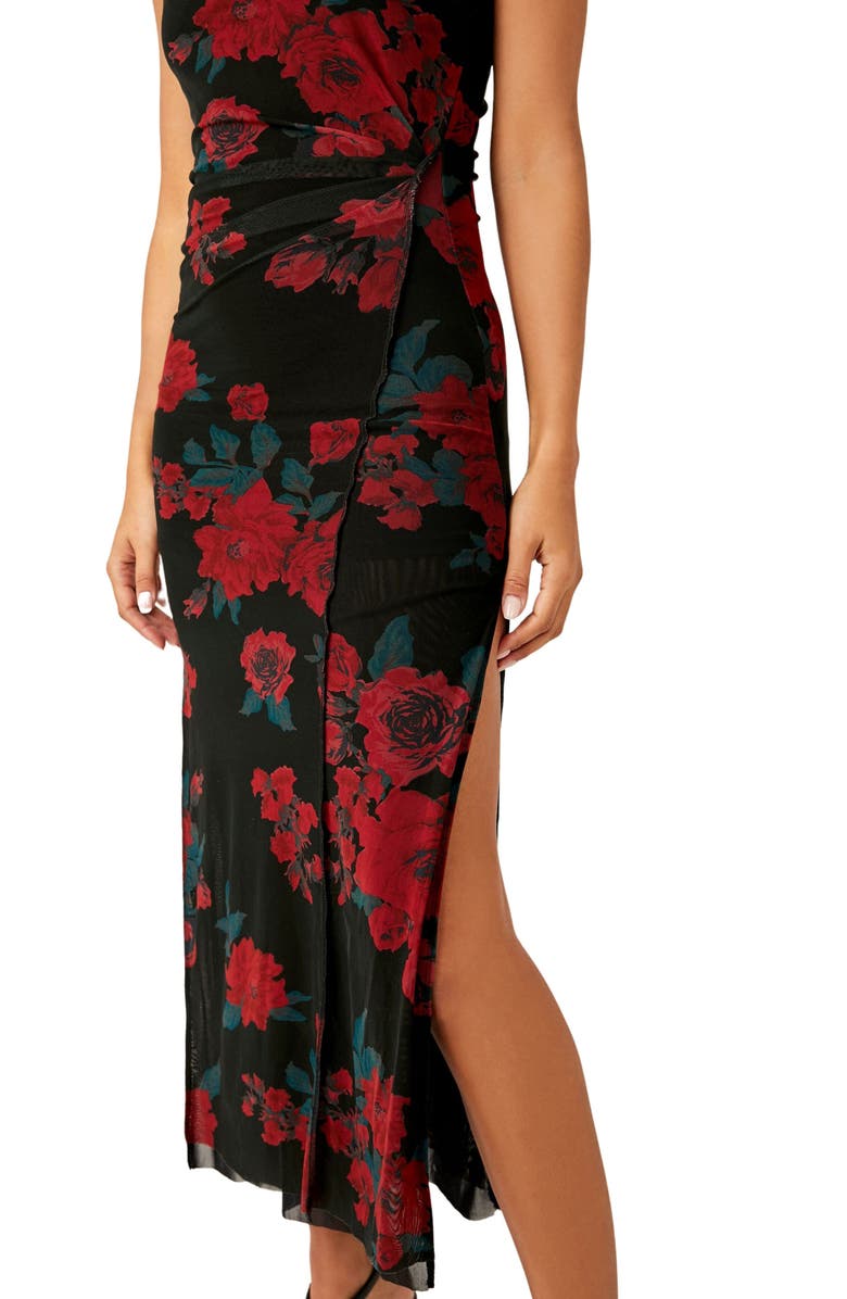 Free People Carmel Floral Mesh Dress, Alternate, color, 