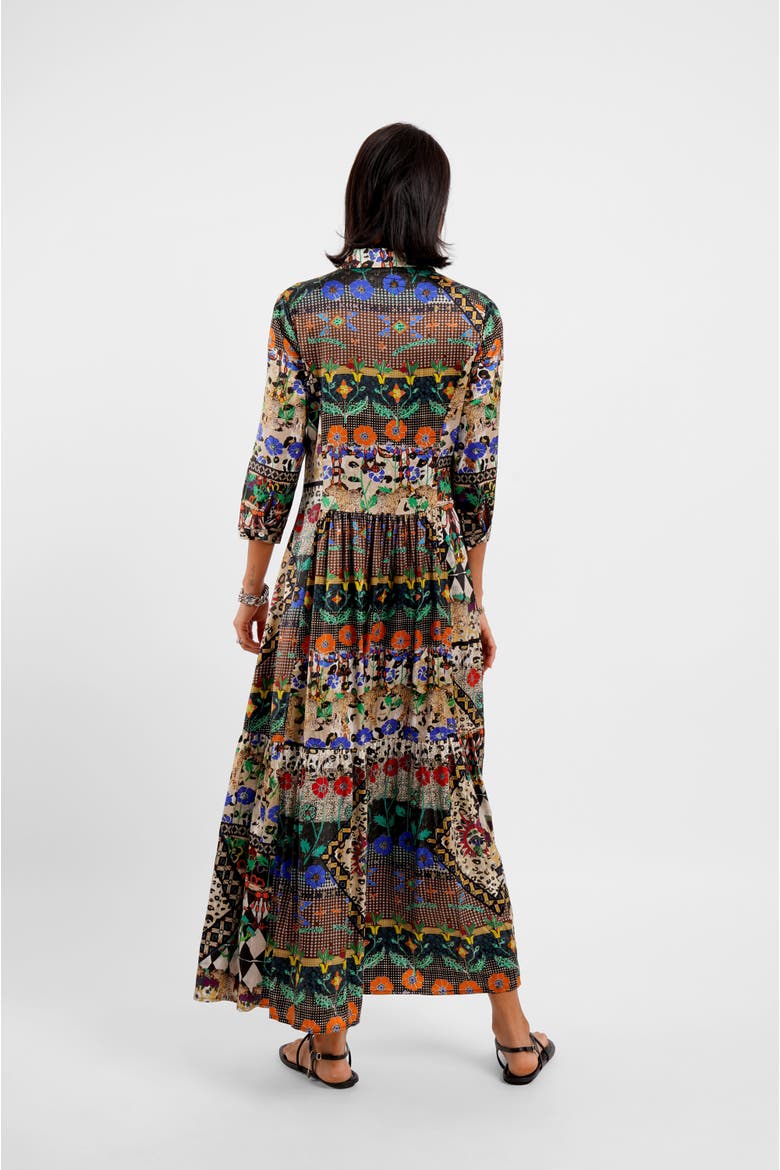 Maxi Shirt Dress - "Animal Folk Story", Alternate, color, Animal Folk
