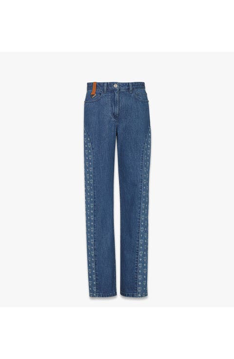 Monogram Jeans in Denim Jacquard