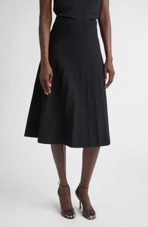 St John St. John Knit A-line Skirt In Black
