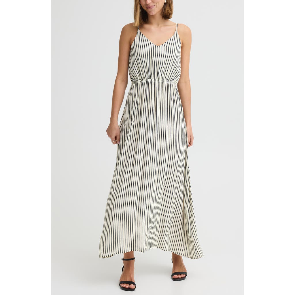 ICHI Stripe Maxi Dress in Total Eclipse Stripe at Nordstrom, Size X-Large