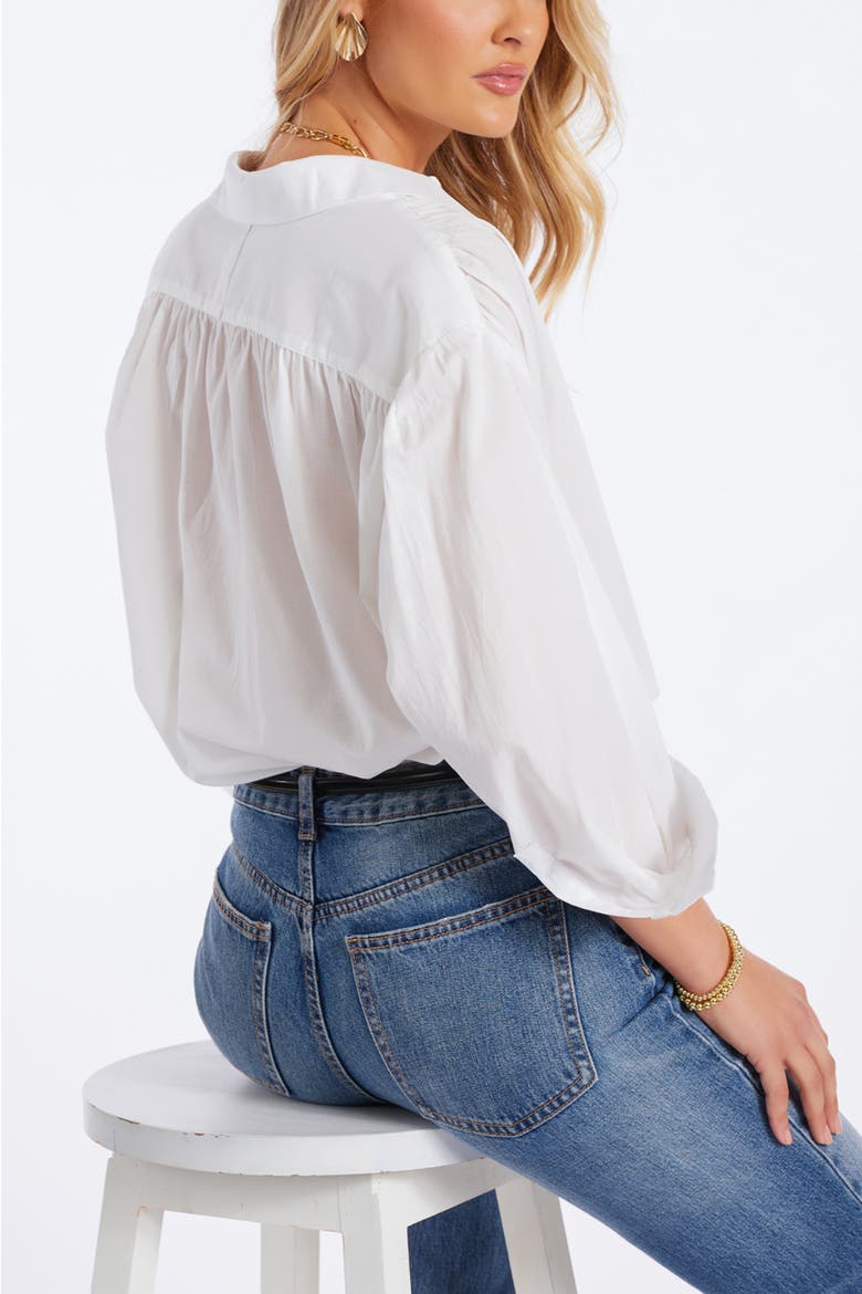 Boho Voile Blouse, Alternate, color, White