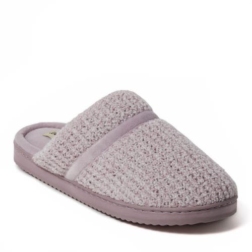 Dearfoams Serena Marled Chenille Scuff House Slipper In Frosted Plum