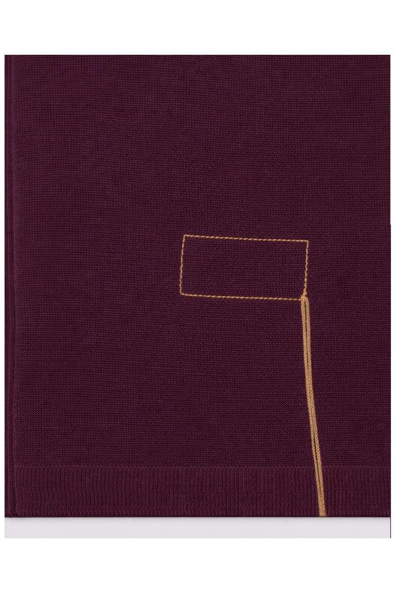 Adrien V-Neck Cotton Polo, Alternate, color, Plum