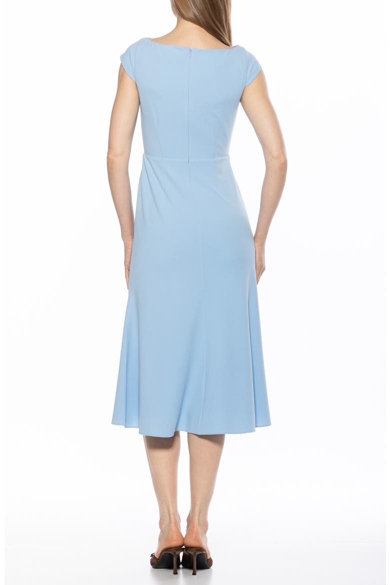 Loreli Boat Neck Midi Dress, Alternate, color, HALOGEN BLUE