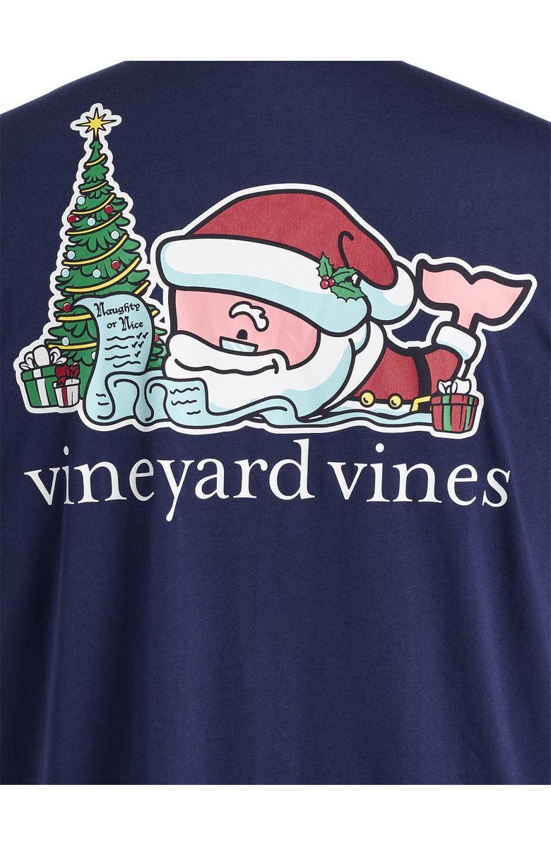 vineyard vines Big & Tall Long-Sleeve Santa Whale T-Shirt, Alternate, color, 