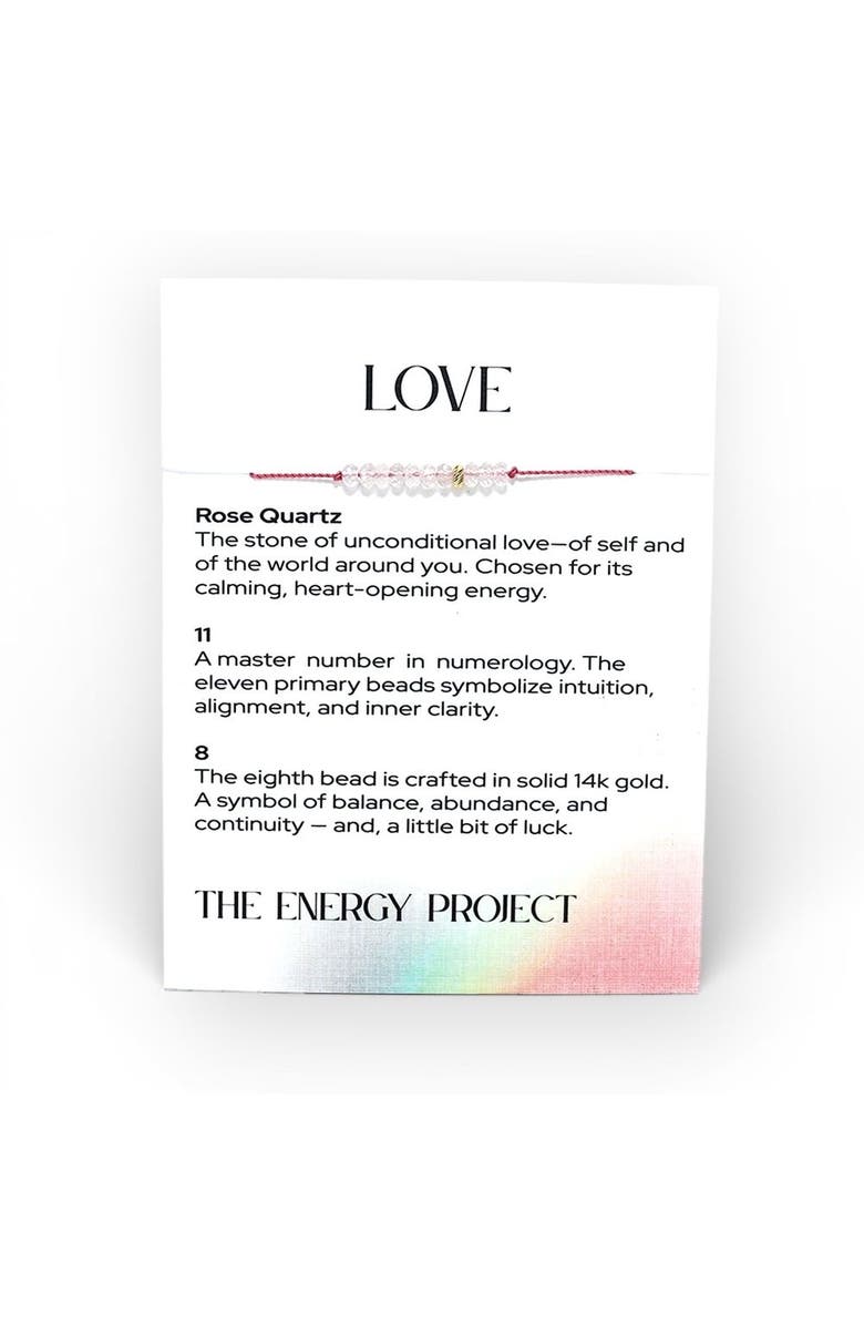 C. GRASSI The Energy Project Bracelet - Love With Rose Quartz & Solid 14K Gold Bead, Alternate, color, Pink