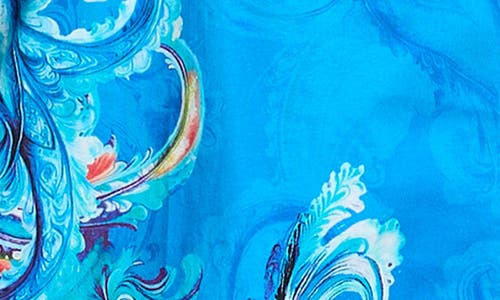 Robert Graham Royal Scroll Paisley Cotton Polo In Blue