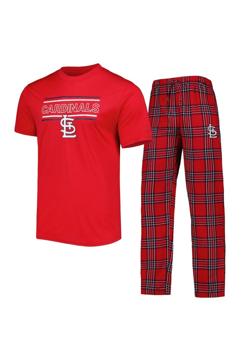 Men's Concepts Sport Red/Navy St. Louis Cardinals Badge T-Shirt & Pants Sleep Set, Main, color, Red