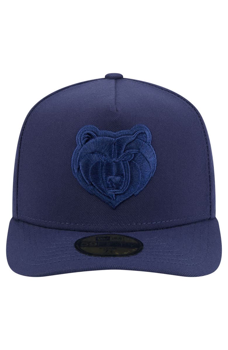 New Era Men's New Era  Navy Memphis Grizzlies Colorpack A-Frame Pinch Front 59FIFTY Fitted Hat, Alternate, color, Navy