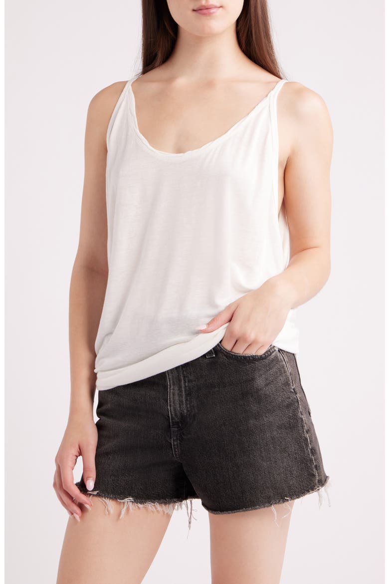 Shoreside Drape Tank, Main, color, CLEAN IVORY