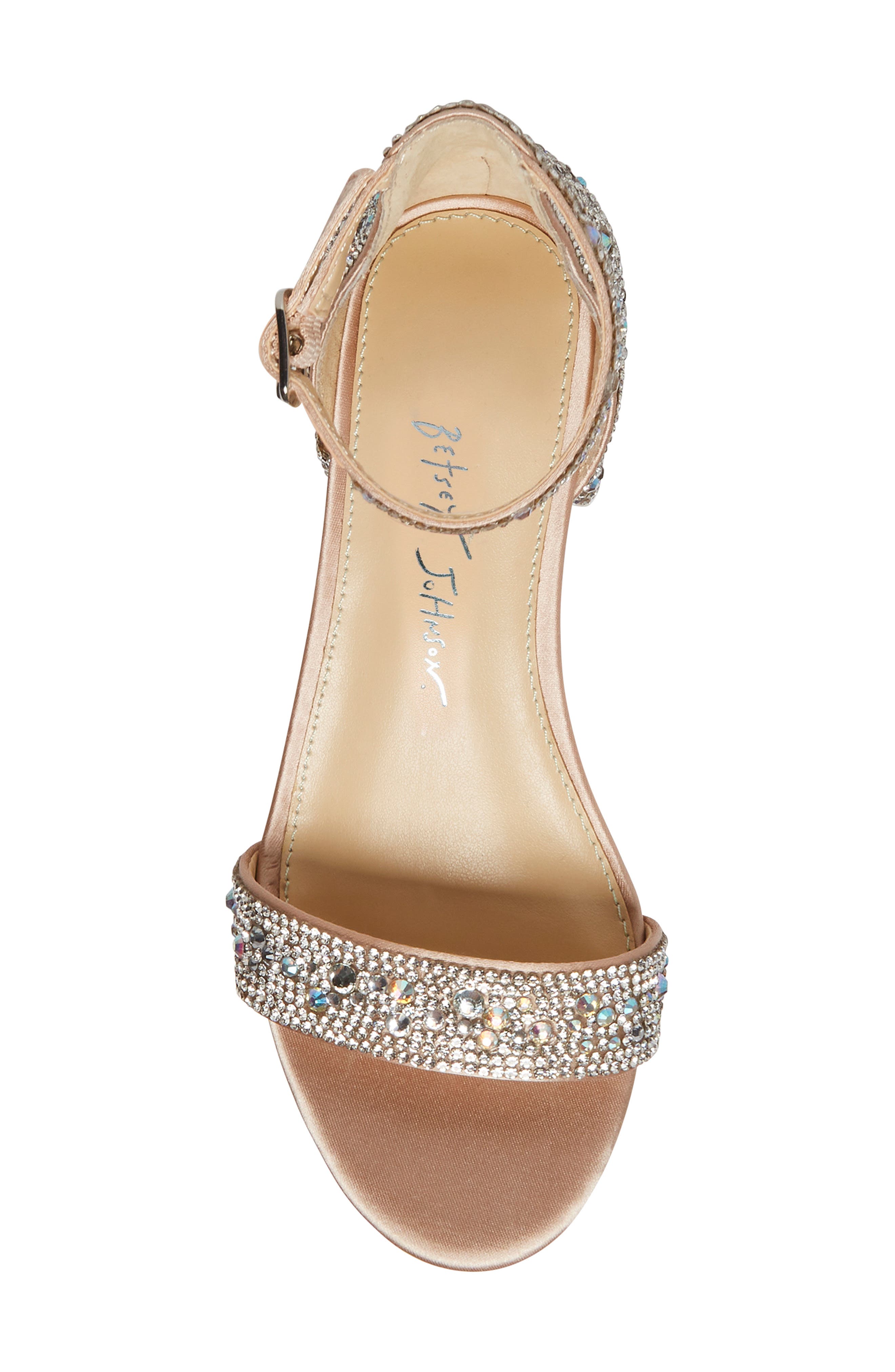 Rhinestone Ankle Strap Sandal, Alternate, color, CHAMPAGNE