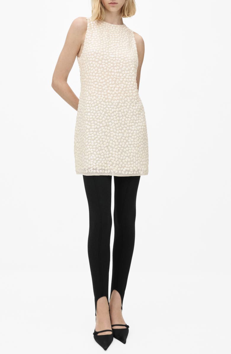 MANGO Beaded Sleeveless Shift Dress, Main, color, 