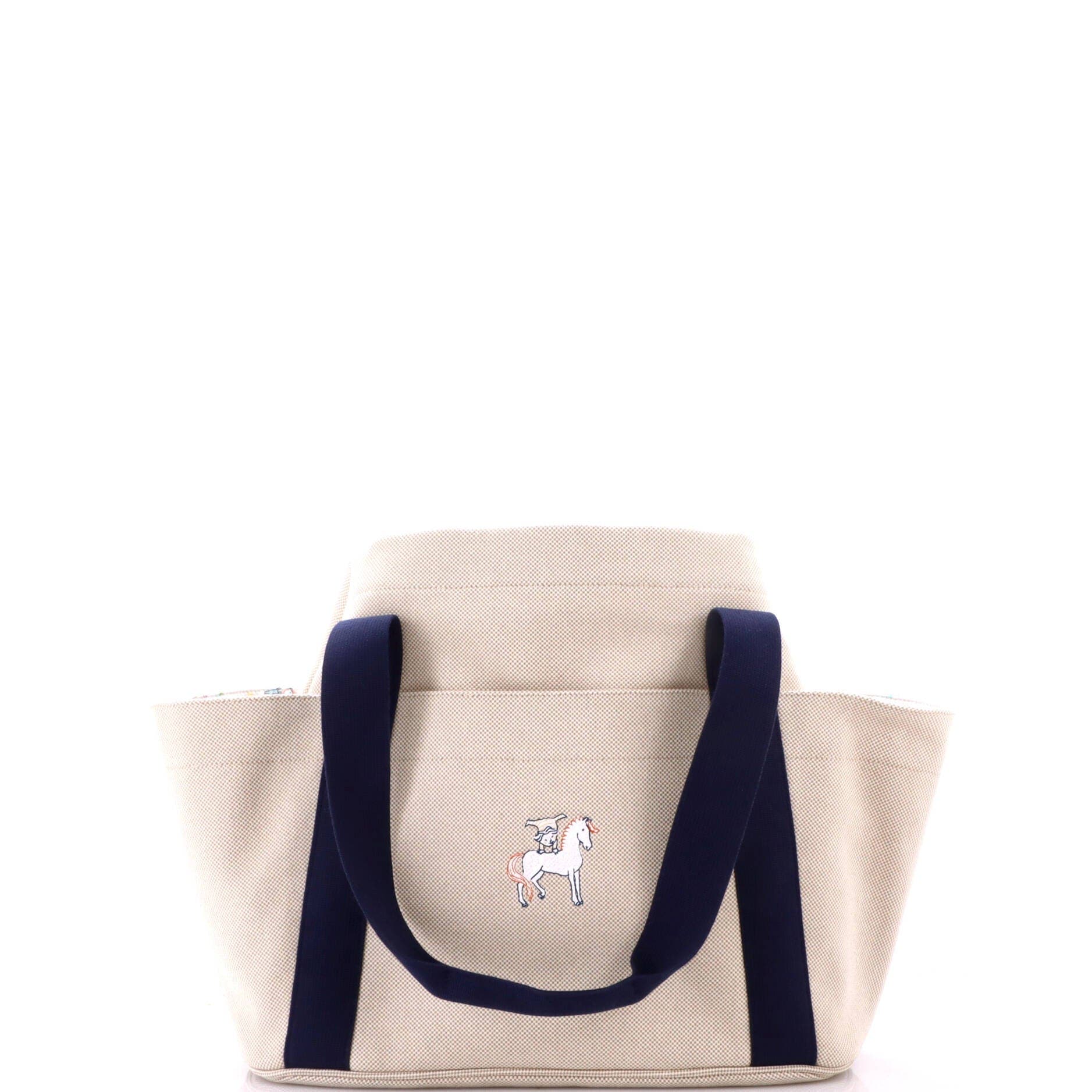 Cabriole Nappy Tote Canvas, Main, color, White
