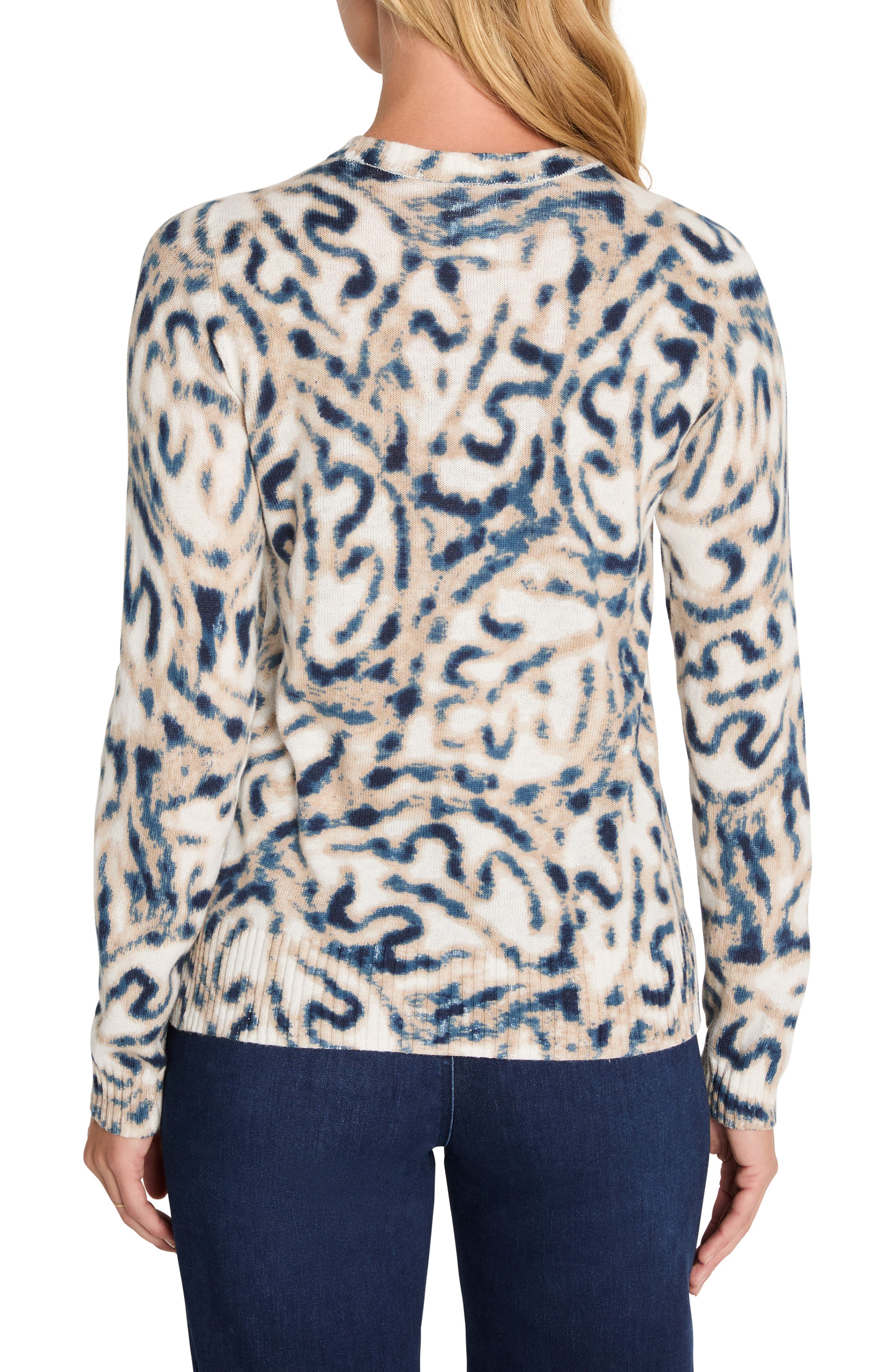 Supersoft Blurry Leaf Print Sweater - image 2