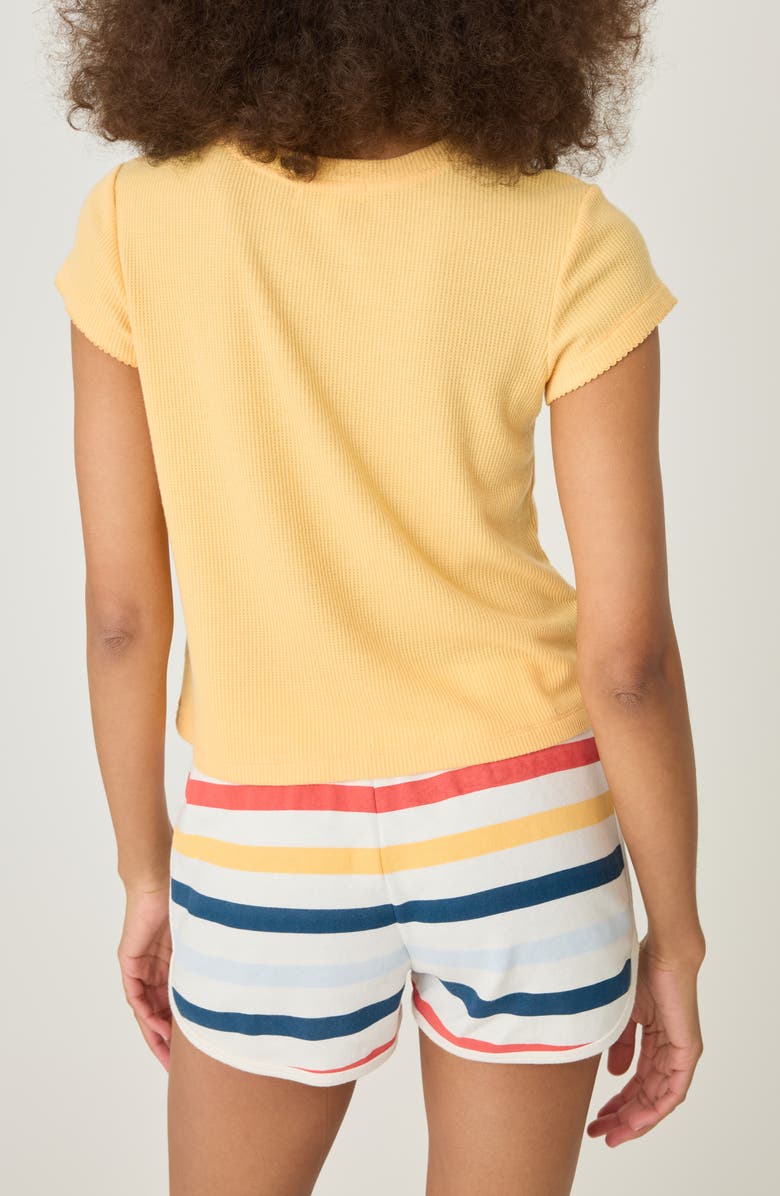 PJ Salvage Maritime Waffle Knit T-Shirt, Alternate, color, Sunlight