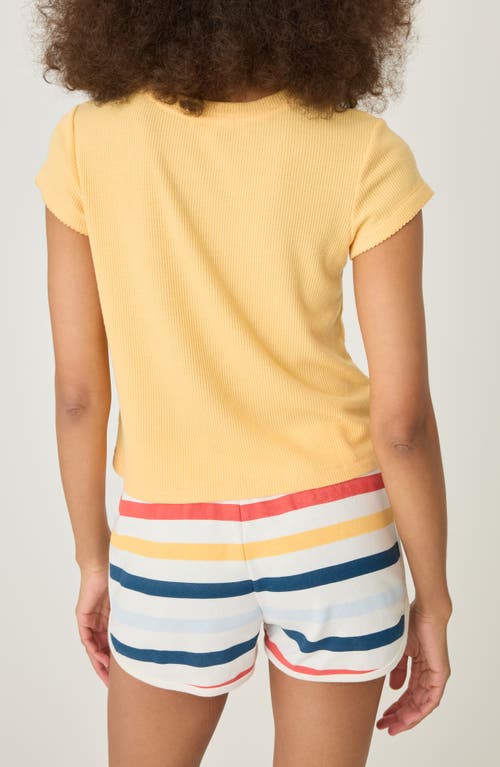 Pj Salvage Maritime Waffle Knit T-shirt In Sunlight