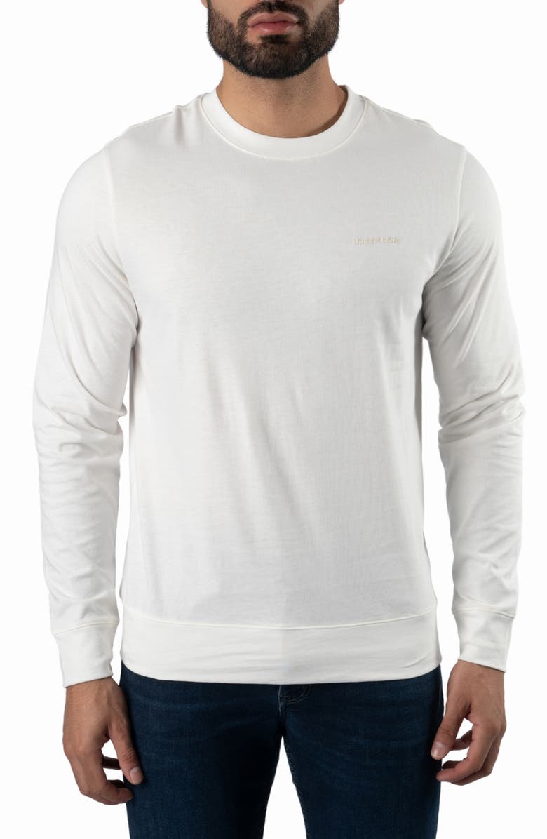 Jared Lang Cotton Long Sleeve T-Shirt, Main, color, Cream