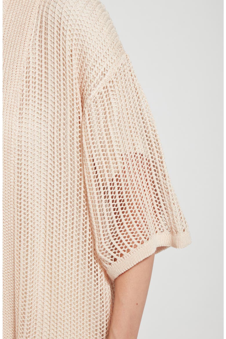 Amora Linen Mesh Duster, Alternate, color, PINENUTS
