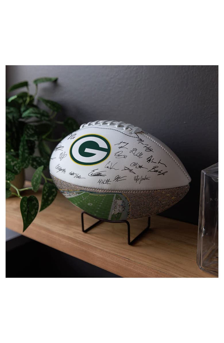 LOGO BRANDS Green Bay Packers 2025 Autograph Signature Football, Alternate, color, Hunter Green