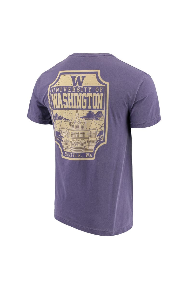 IMAGE ONE Men's Purple Washington Huskies Comfort Colors Campus Icon T-Shirt, Alternate, color, 