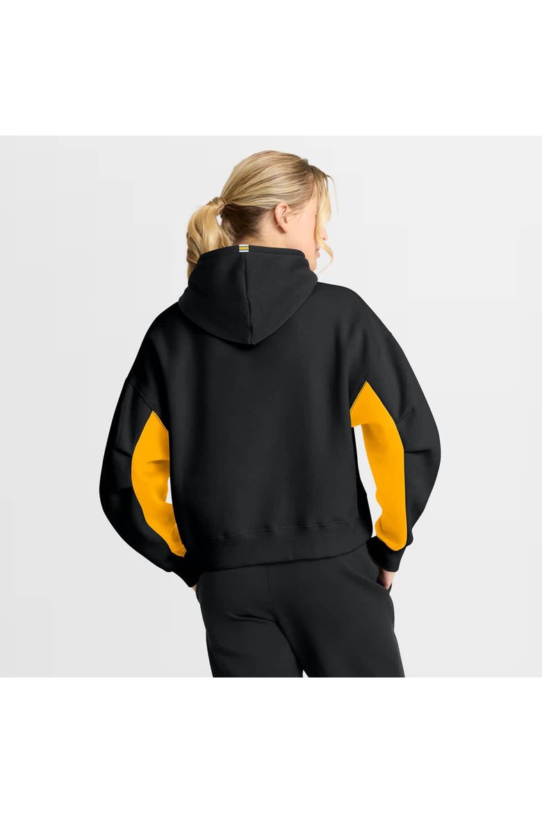 Women's Fanatics  Black Boston Bruins Back Check Boxy Hoodie, Alternate, color, Black