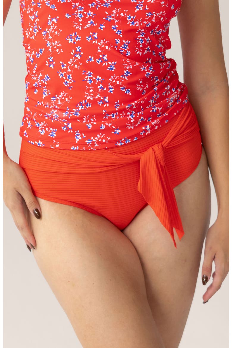 Tied Up Swim Bottom, Main, color, Poppy
