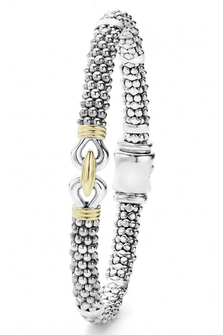 Derby Fluted Two-Tone Rope Bracelet, Alternate, color, SILVER/ GOLD