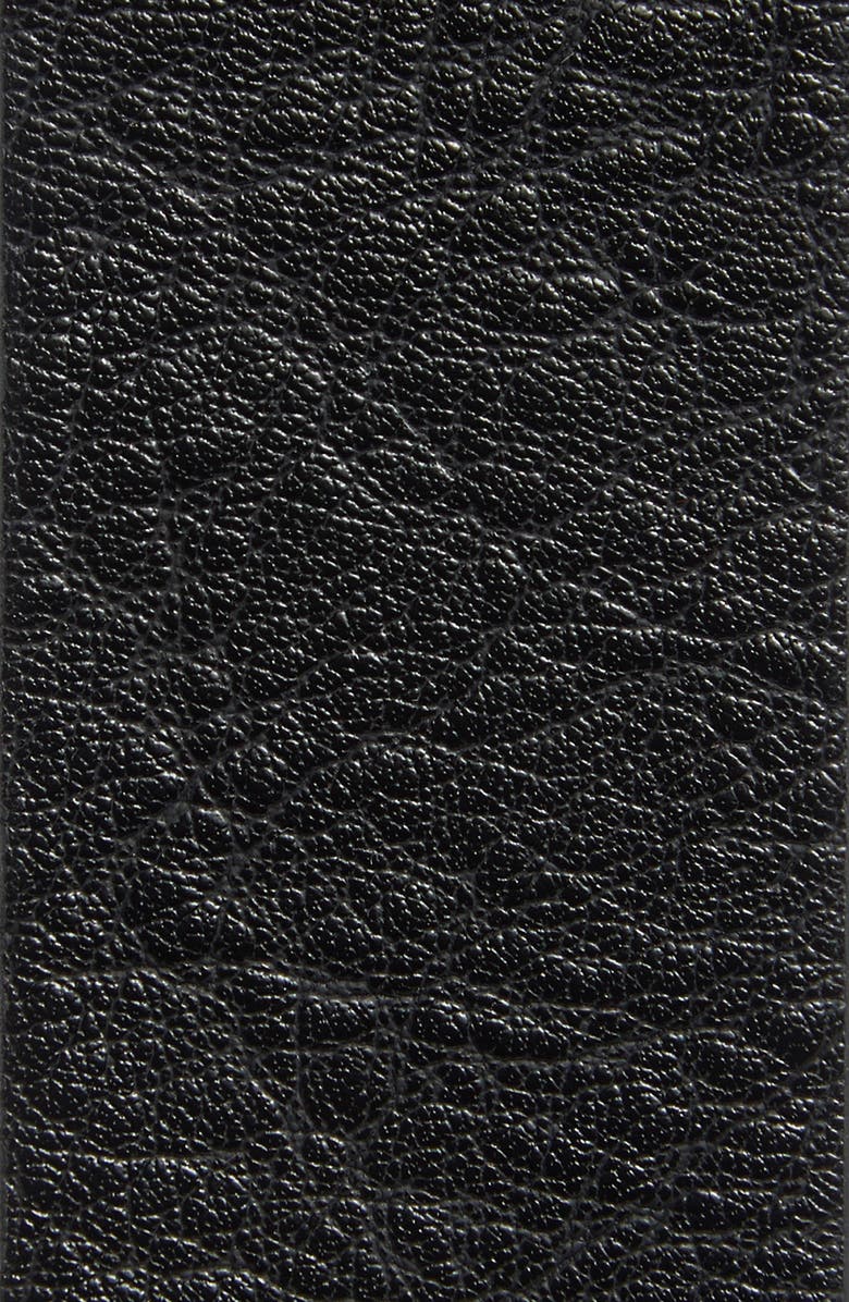 NORDSTROM RACK Roller Buckle Leather Belt, Alternate, color, Black