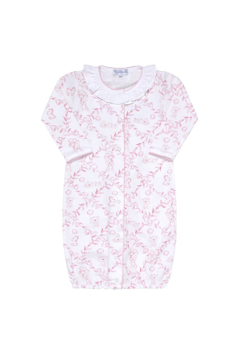 Nellapima Pink Bears Trellace Baby Converter Gown - Baby, Main, color, Pink