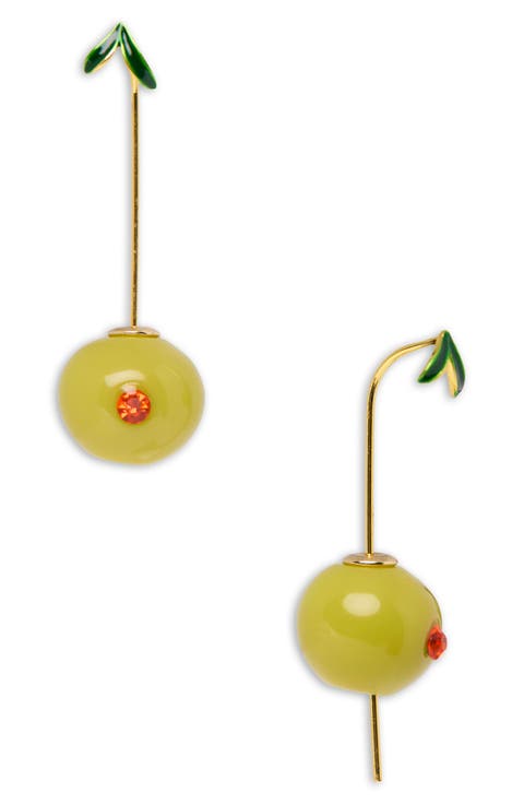 Olive Drop Earrings
