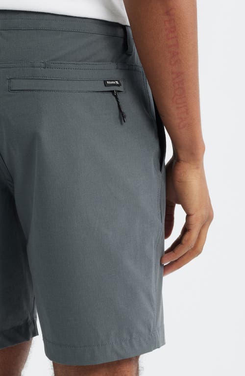 Roark Hytide Flat Front Hybrid Performance Shorts In Gray