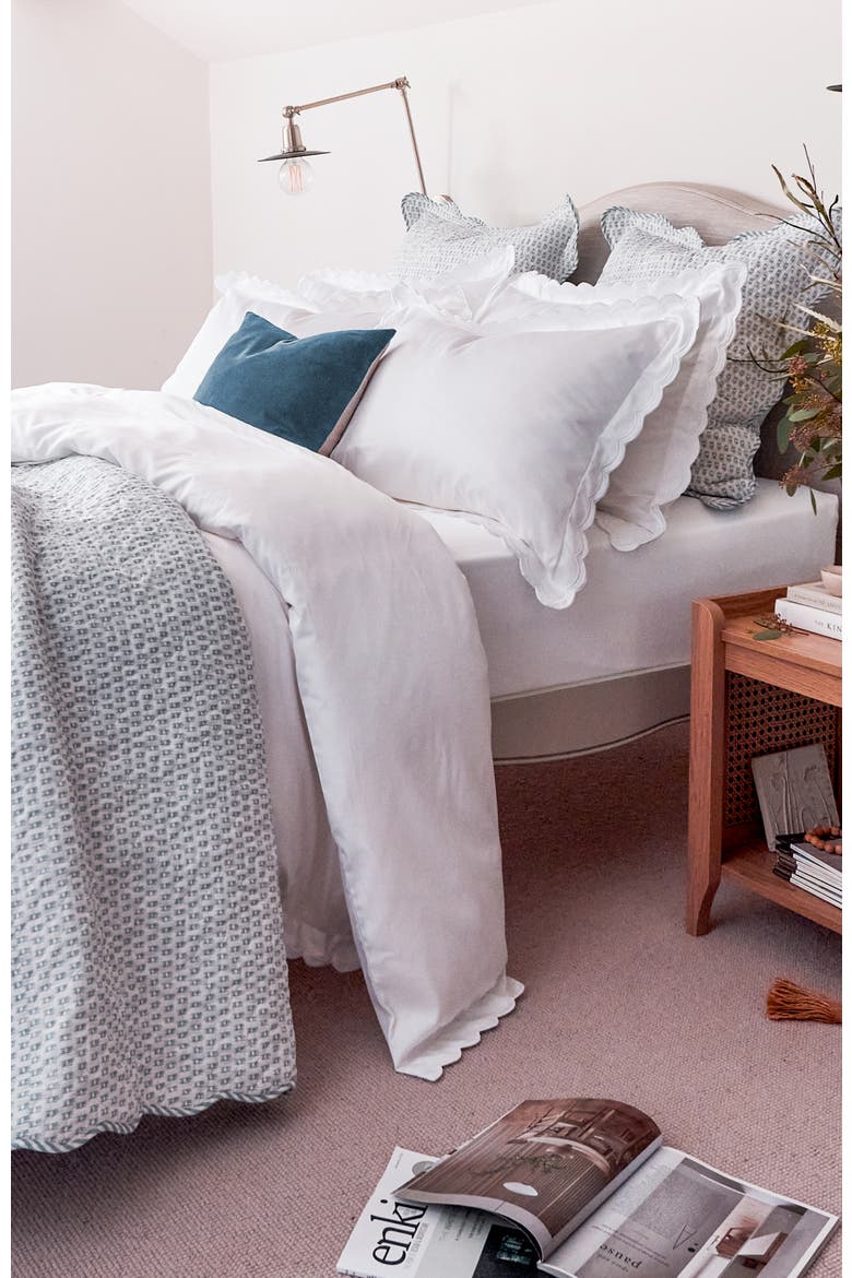 Victoria Vintage Inspired Textured Bedspread, Alternate, color, Blue