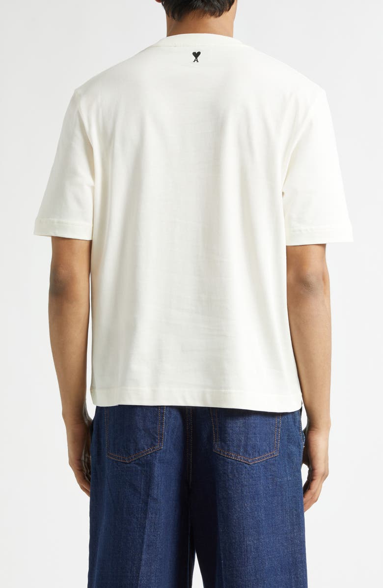 AMI PARIS Boxy Cotton Graphic T-Shirt, Alternate, color, Blanc Creme