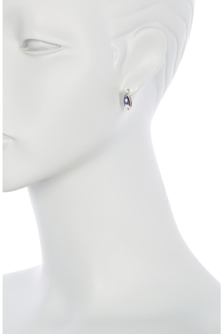 14K White Gold Diamond & Tanzanite Stud Earrings, Alternate, color, BLUE