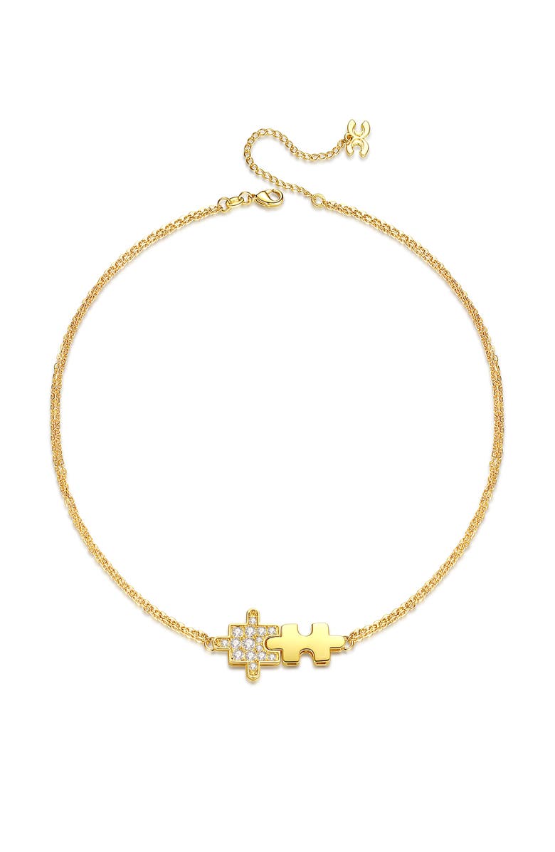 Classicharms Jigsaw Puzzle Necklace, Main, color, Gold