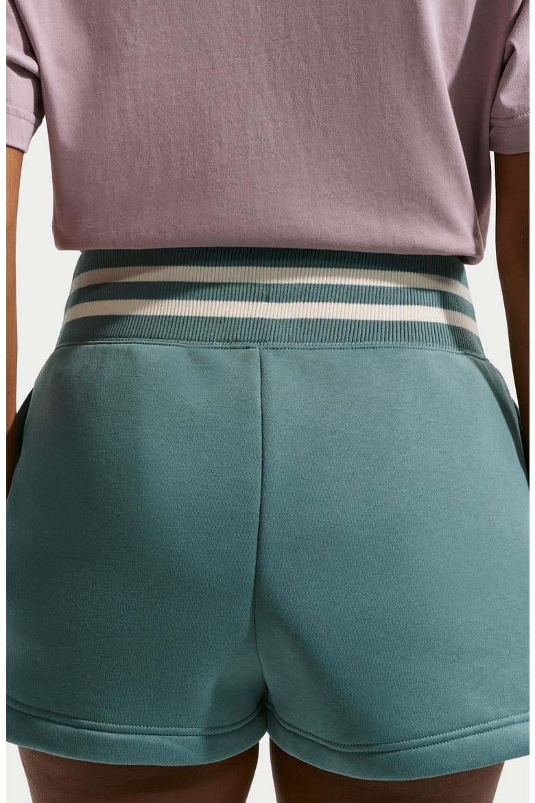 Mineral High Waist Cotton Blend Shorts, Alternate, color, MINERAL SLATE/ BARELY GREEN