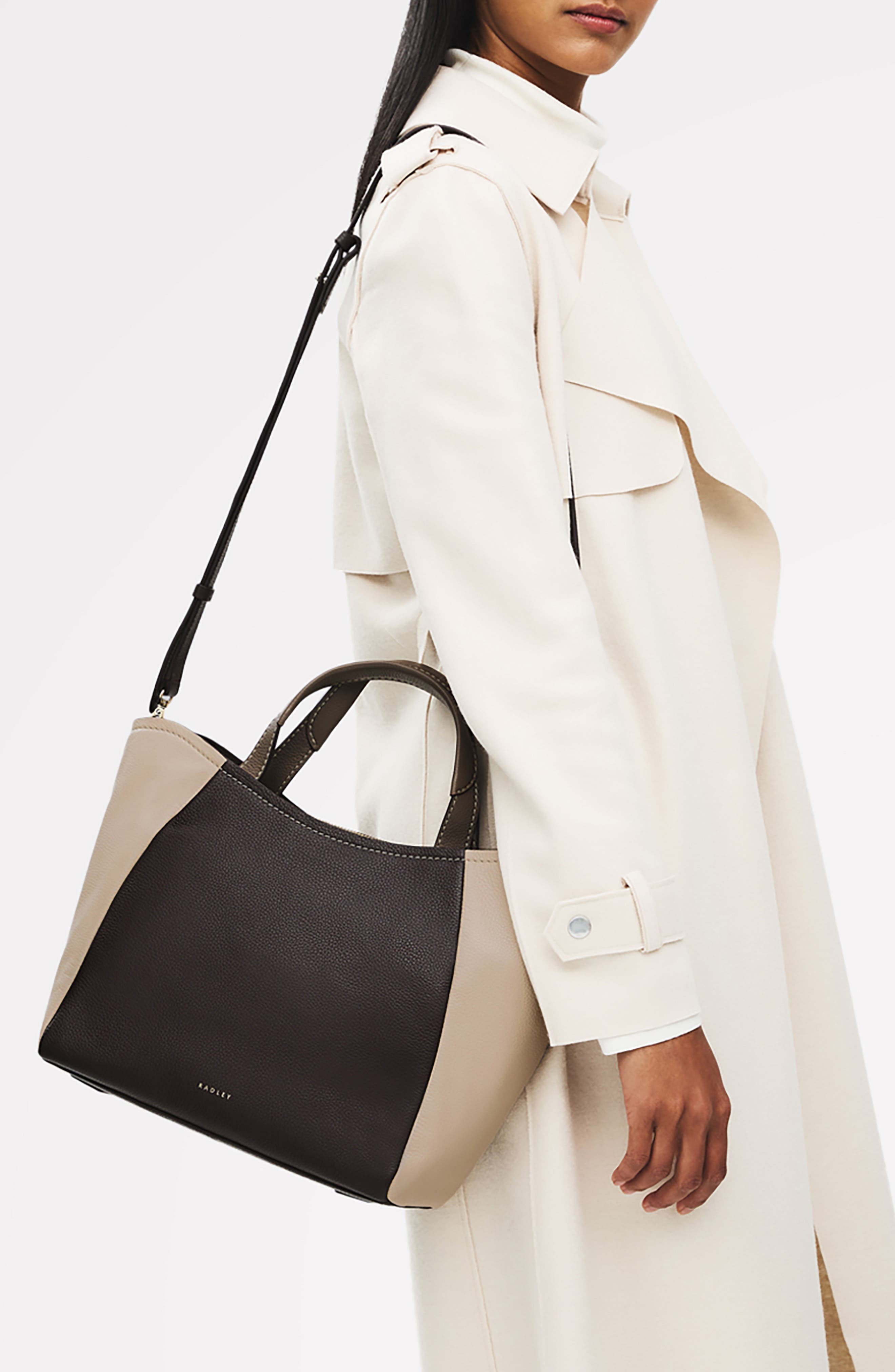Radley Medium Muswell Lane Colorblock Pebbled Leather Satchel, Alternate, color, 